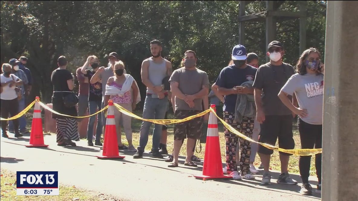 Long lines, confusion at Tampa COVID-19 testing site